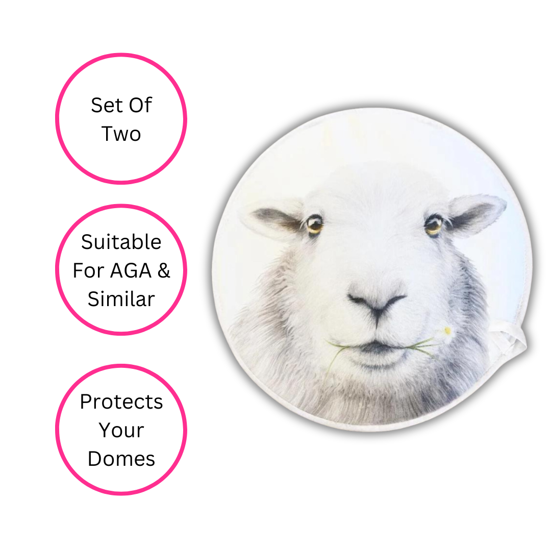 Baa-rbara Sheep Chef's Pads For Aga - Side View - Quirky Detail