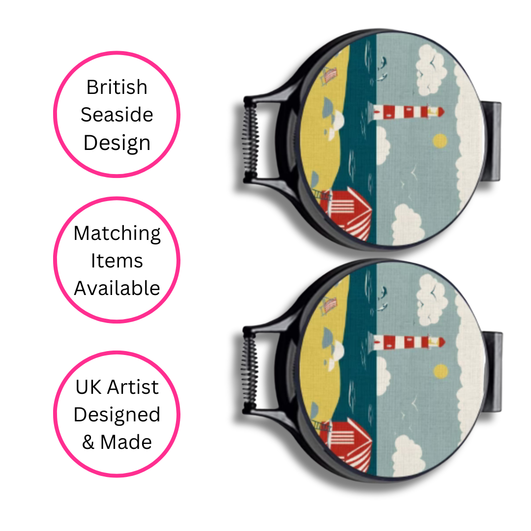 Beside The Seaside Chef's Pads For Aga - Side View - Quirky Detail