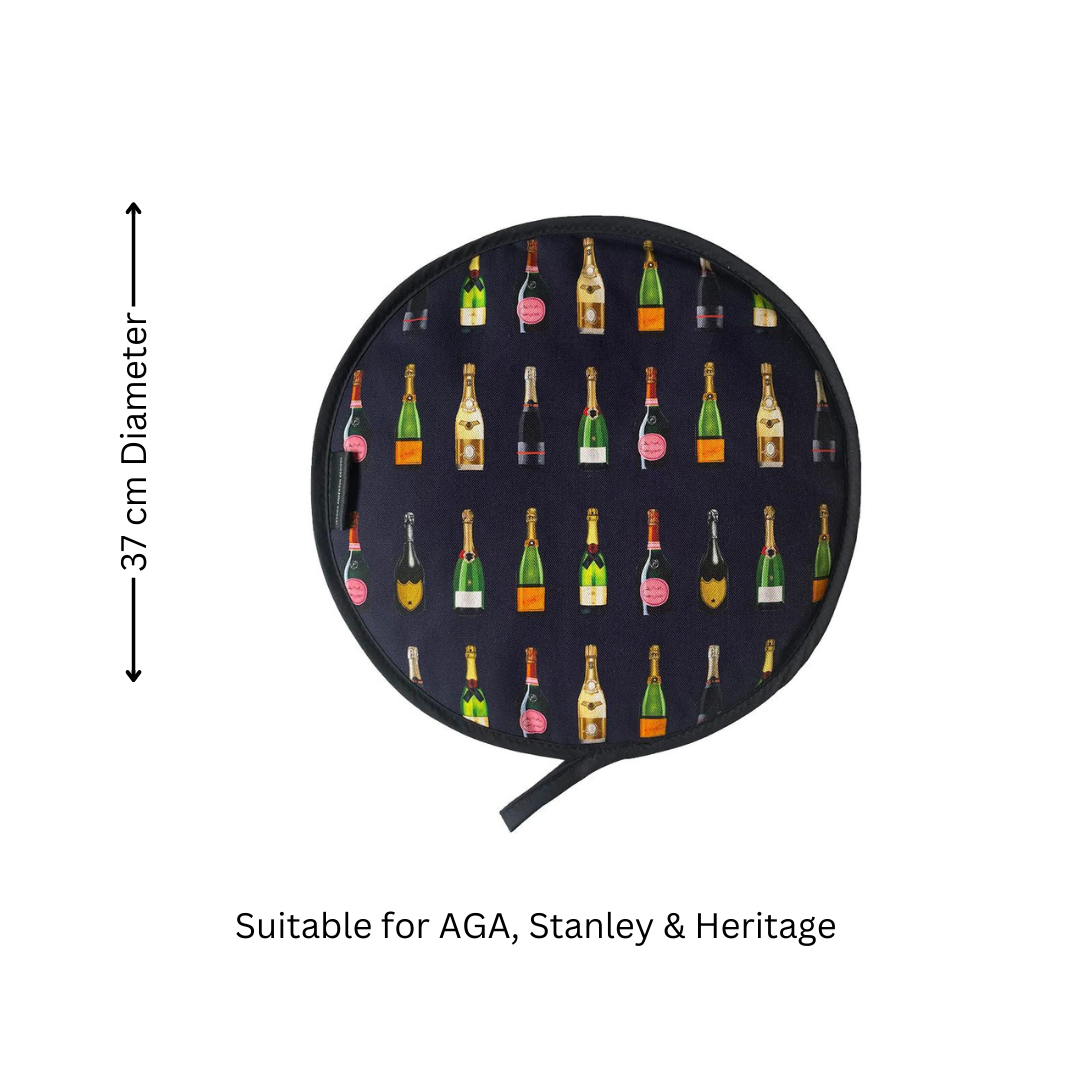 Navy Champagne Chef's Pads For Aga - 37 Cm Diameter - Gift Idea