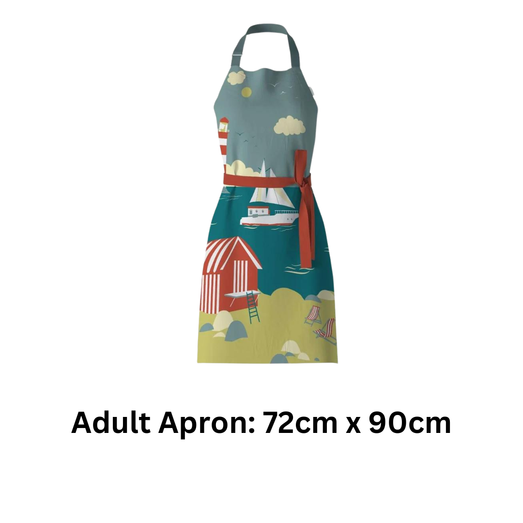 Beside The Seaside Apron - Back View - Gift Idea