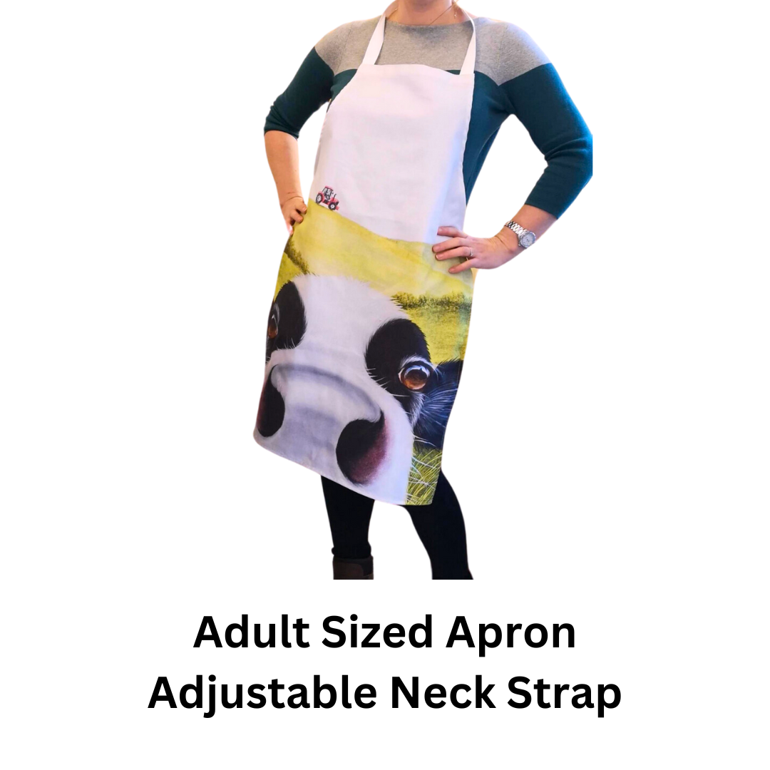 Cow In Pasture Friesian Cow Apron - A Joyful Addition To Any Kitchen - Gift Idea