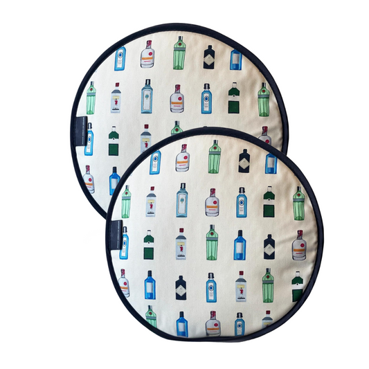 Gin Chef's Pads For Aga - Quirky Aga Chef's Pads - A Joyful Addition To Your Kitchen