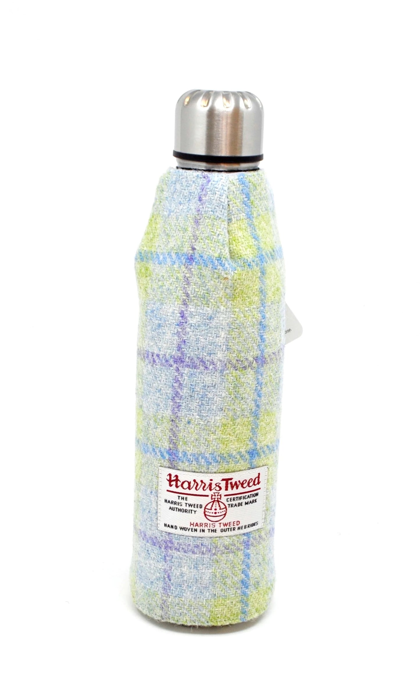 Green Harris Tweed Thermos Flask.
