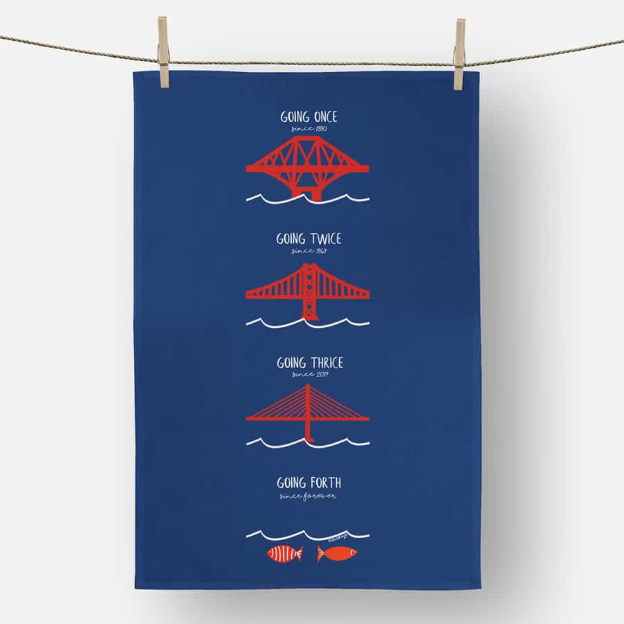 Forth Bridges Tea Towel
