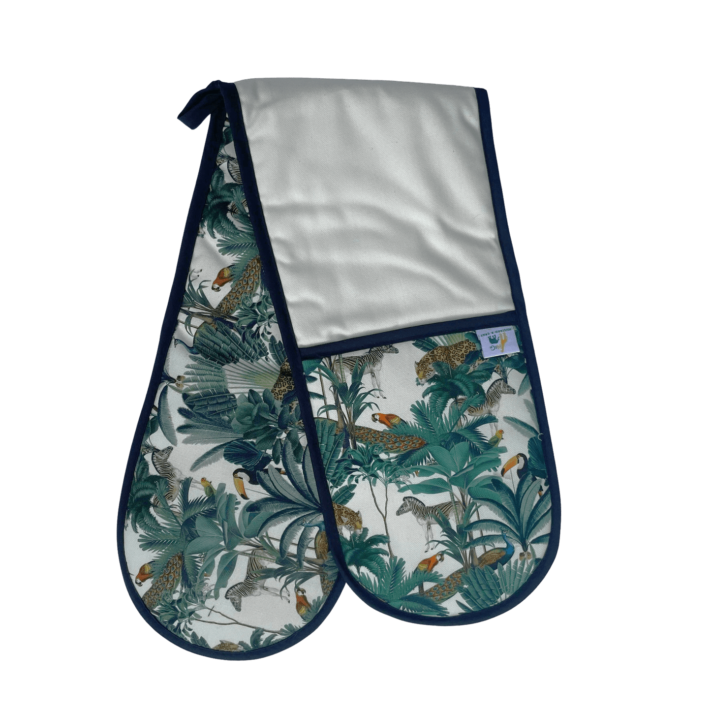 Menagerie Green Jungle Double Oven Glove - Alternate Angle - Homeware Gift