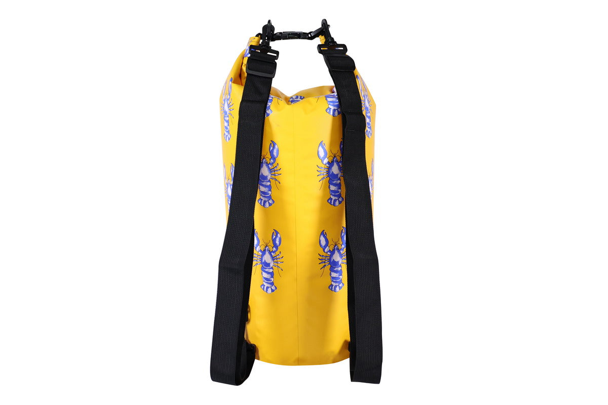 Lobster Swimming Dry Bag (yellow) - Back View - Gift Idea