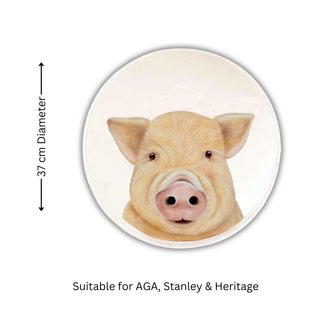 Porky Pig Chef's Pads For Aga - 37 Cm Diameter - Gift Idea