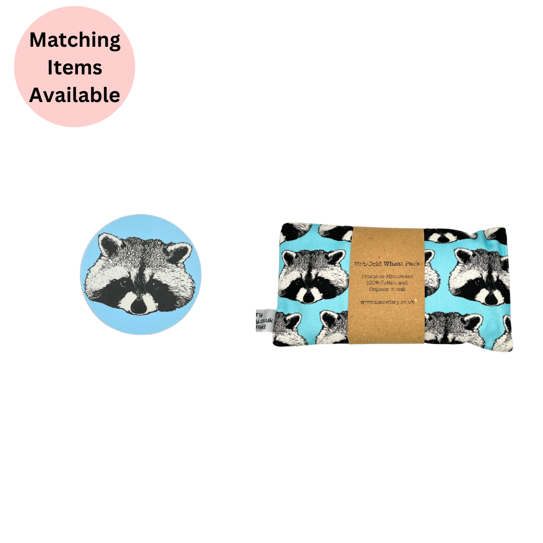 Melamine Blue Racoon Coaster (round) - Matching Items - Homeware Gift