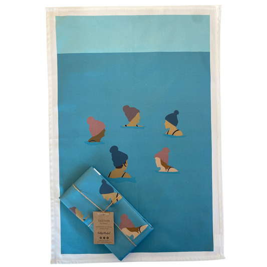 Wild Ones Wild Swimming Tea Towel (group) - Fun For Wild Swimmers - A Joyful Addition To Any Kitchen