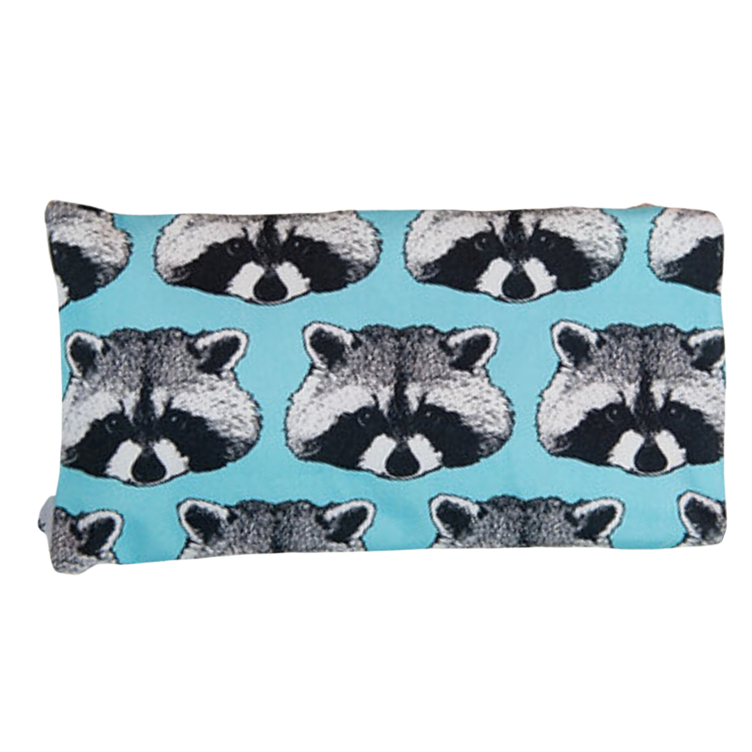 Blue Racoon Microwaveable Wheat Bag - Front View - A Joyful Addition To Any Kitchen