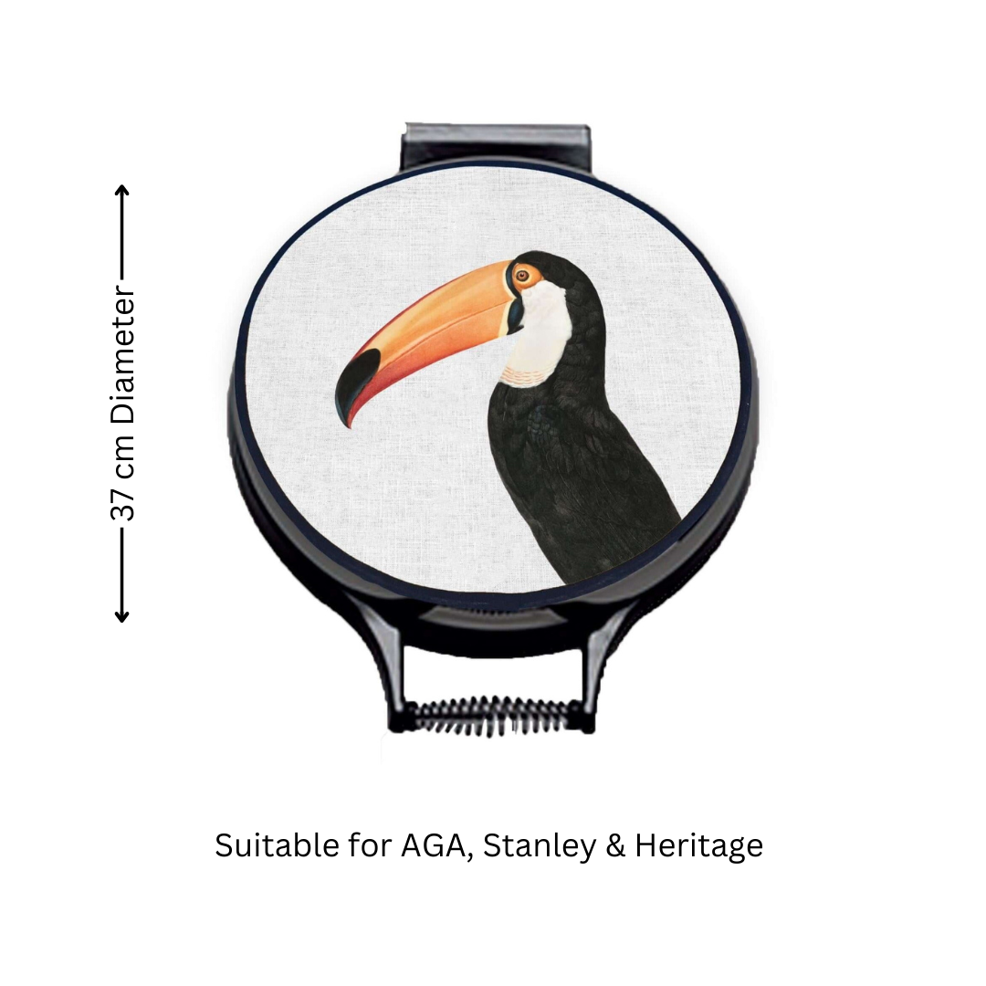 Toucan Chef's Pads For Aga - 37 Cm Diameter - Colourful Close-up