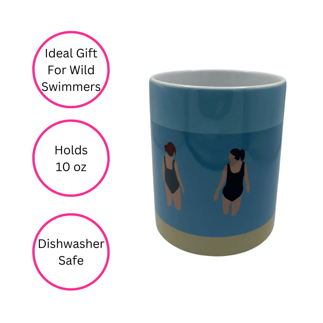 Wild Friends Wild Swimming Mug - 10 Oz - Dishwasher Safe - Homeware Gift