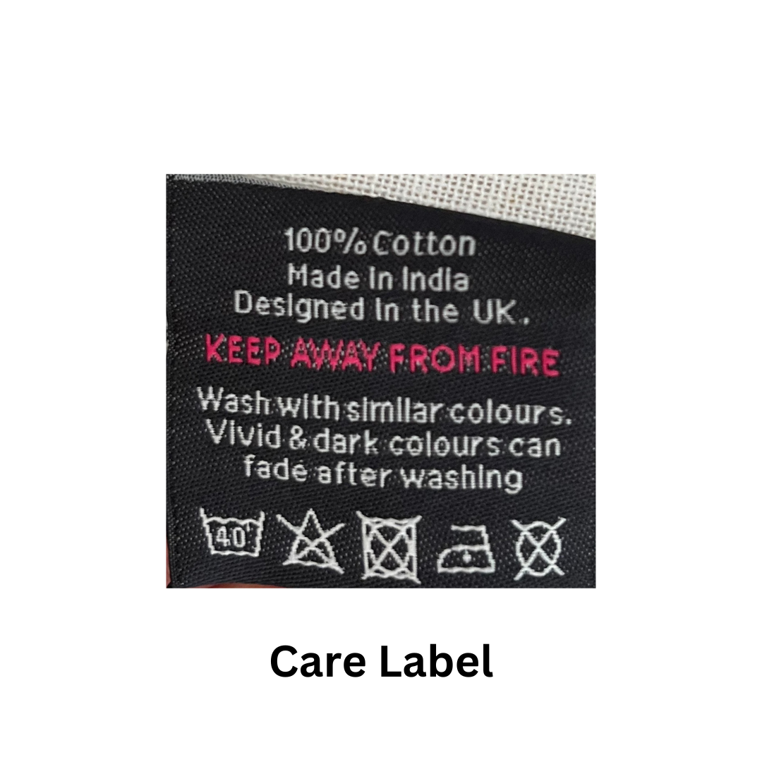 100% Cotton Giraffe Tea Towel - Care Label - Homeware Gift