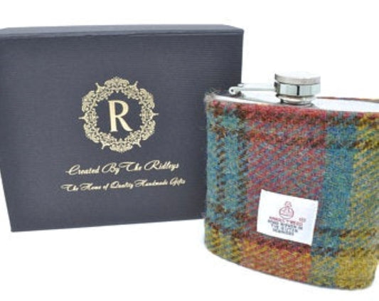 Harris Tweed Hip Flasks