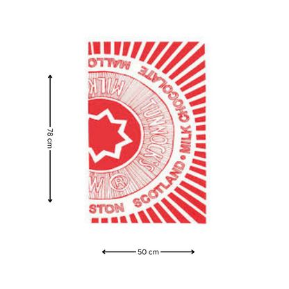 Tunnock's Tea Cake Wrapper Tea Towel - 78 Cm X 50 Cm - Gift Idea