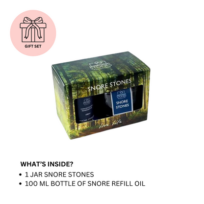 Essential Oil Aromatherapy Snore Stones Gift Set - Boxed Set - Gift Idea