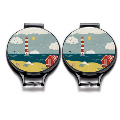 Beside The Seaside Chef's Pads For Aga - Front View - A Joyful Addition To Any Kitchen