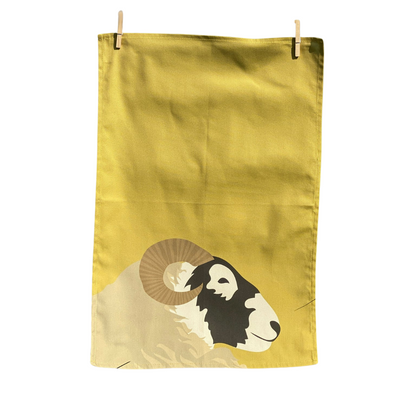 Blackface Sheep Tea Towel - Front View - A Joyful Addition To Any Kitchen