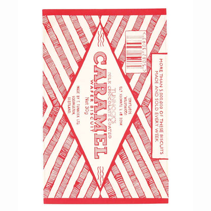 Tunnock's Caramel Wafer Tea Towel - Front View - A Joyful Addition To Any Kitchen
