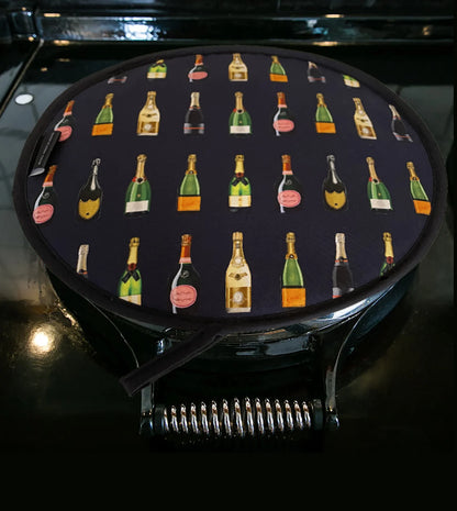 Navy Champagne Chef's Pads For Aga - Alternate Angle - Homeware Gift