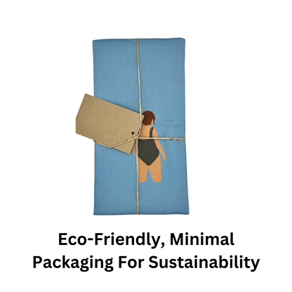 Wild Friends Wild Swimming Tea Towel - Detail Shot - Colourful Close-up