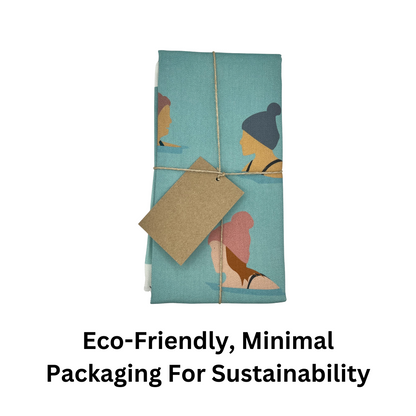 Wild Ones Wild Swimming Tea Towel (group) - Detail Shot - Colourful Close-up