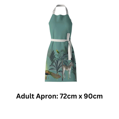 Menagerie Jungle Green Apron - 72 Cm X 90 Cm - Gift Idea