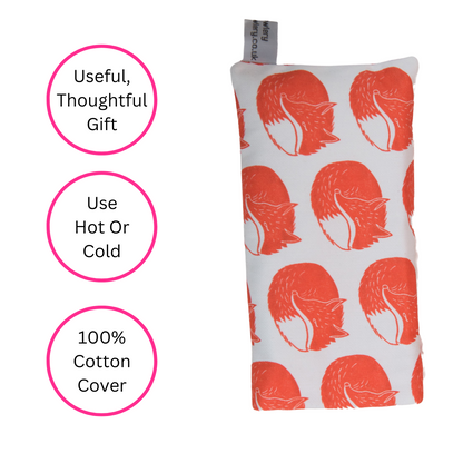 Red Fox Microwaveable Wheat Bag - Side View - Quirky Detail