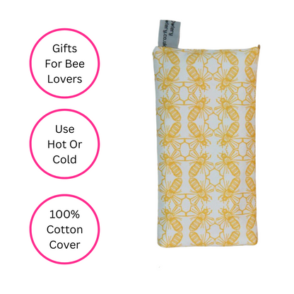 Yellow Bee Microwaveable Wheat Bag - Uk Made - Quirky Detail