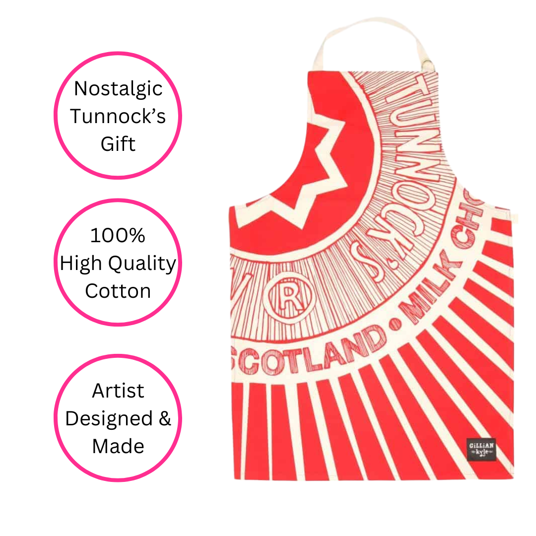 Tea Cake Rapper 100% Cotton Tunnock's Tea Cake Wrapper Apron, Scottish Gift – Eclectic ...