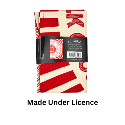 Tunnock's Tea Cake Wrapper Tea Towel - Alternate Angle - Homeware Gift