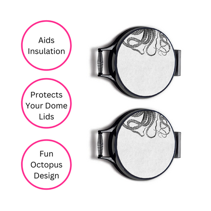 Black & White Octopus Kraken Chef's Pads For Aga - Side View - Quirky Detail