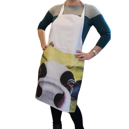 Cow In Pasture Friesian Cow Apron - Front View - A Joyful Addition To Any Kitchen