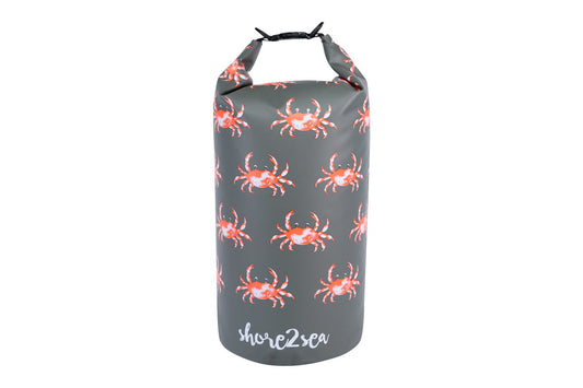 Crab Swimming Dry Bag on white background.  