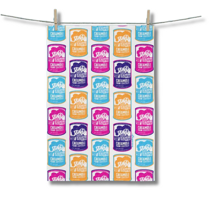 Creamola Foam Tea Towel - Front View - A Joyful Addition To Any Kitchen
