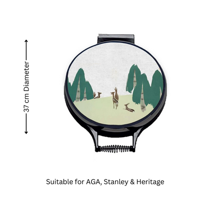 Deer Chef's Pads For Aga - 37 Cm Diameter - Quirky Detail