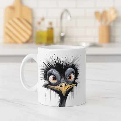 Funny Emu Mug - Don't Talk To Me on kitchen counter - Funny gift