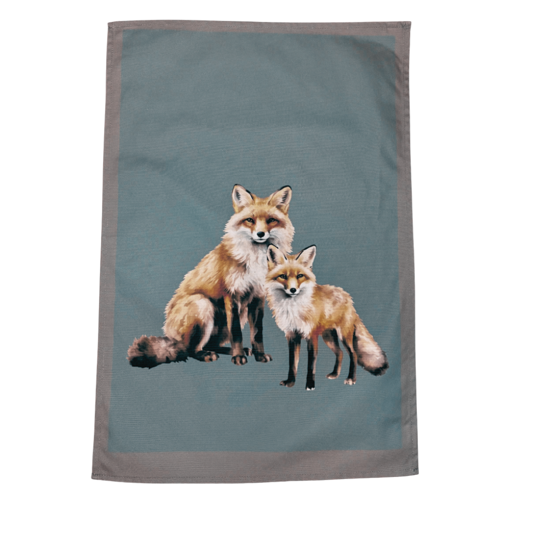 Fox Tea Towel On White Background - Quirky Gift For Animal Lovers