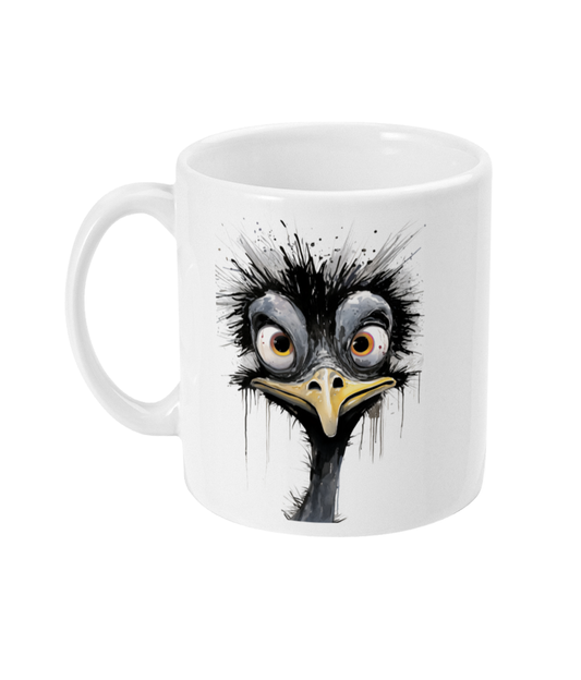 Funny Emu Mug - Don't Talk To Me - Front View - A Joyful Addition To Any Kitchen