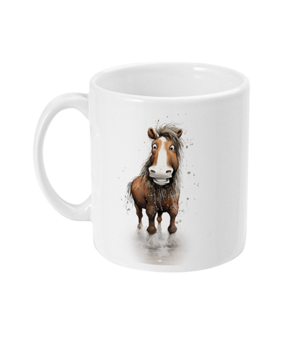Funny Horse Mug - Slow & Stubborn - Front View - A Joyful Addition To Any Kitchen