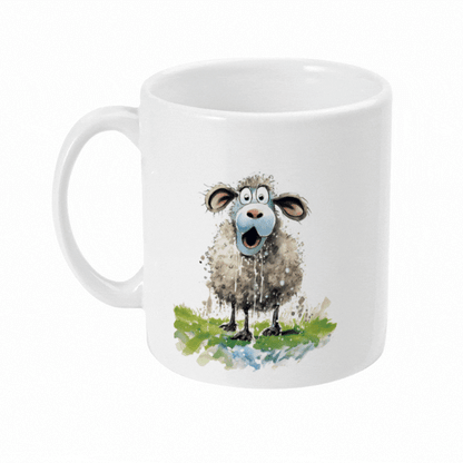  Funny Sheep Mug  - Technical Difficulties -  Moving Image To Show All Sides.  