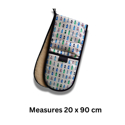 Gin Double Oven Glove - 20 Cm X 90 Cm - Gift Idea