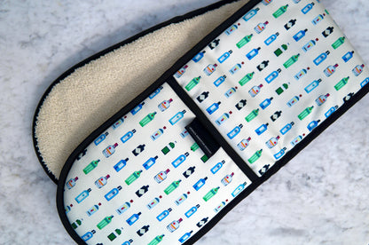 Gin Double Oven Glove - Detail Shot - Colourful Close-up