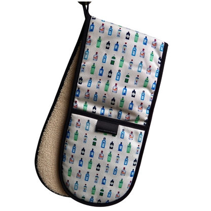 Gin Double Oven Glove - Folded - A Joyful Addition To Any Kitchen