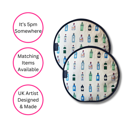 Gin Chef's Pads For Aga - British Made - Quirky Detail