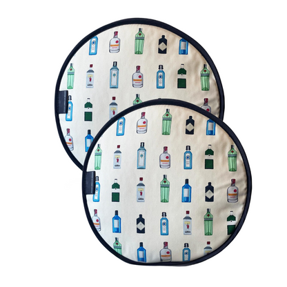 Gin Chef's Pads For Aga - Quirky Aga Chef's Pads - A Joyful Addition To Your Kitchen