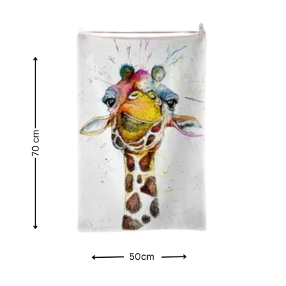 100% Cotton Giraffe Tea Towel - 70 Cm X 50 Cm - Gift Idea