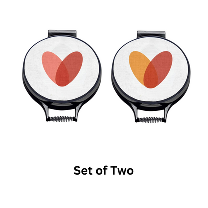 Pink Hearts Chef's Pads For Aga - Detail Shot - Colourful Close-up