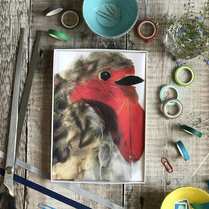 Gift Boxed 100% Cotton Robin Redbreast Tea Towel - Detail Shot - Colourful Close-up