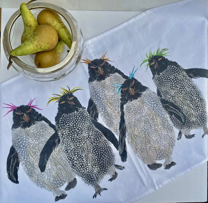 Rockhopper Penguin Tea Towel - Alternate Angle - Homeware Gift
